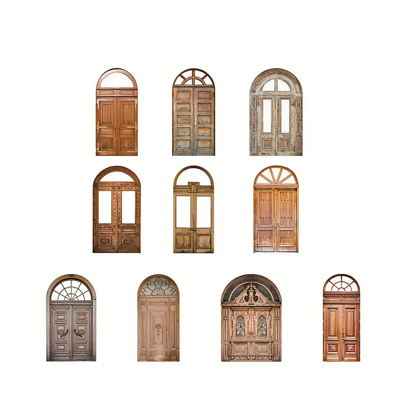 Set de 10 pegatinas para scrapbook - Puertas Vintage (SB004)