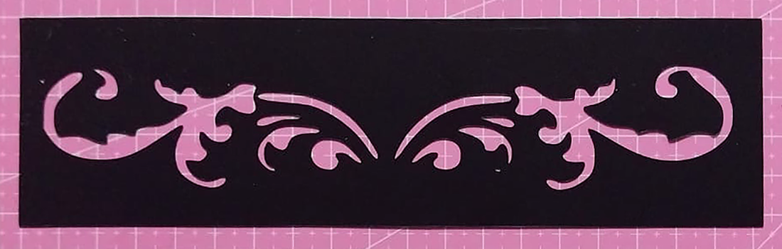 Stencil Vintage Floral 19x5 cms (S119)