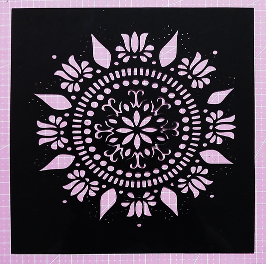 Stencil Mandala Floral 20x20 cms (S123)