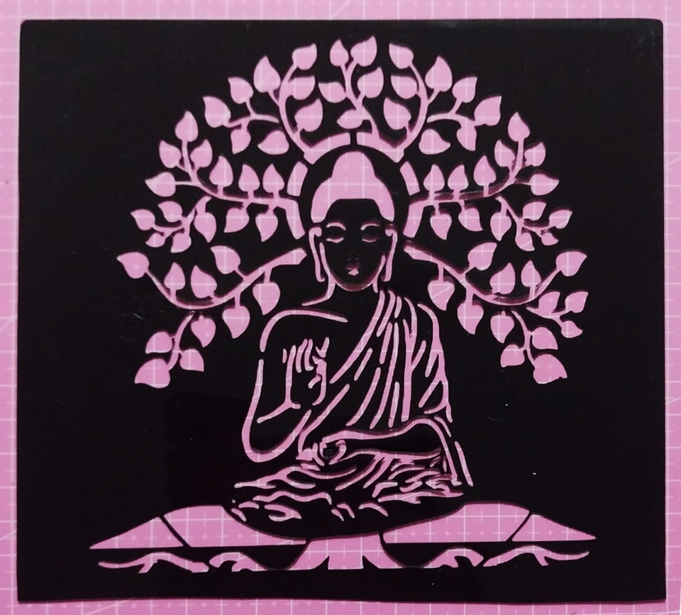 Stencil Buda 19x17 cms (S135)