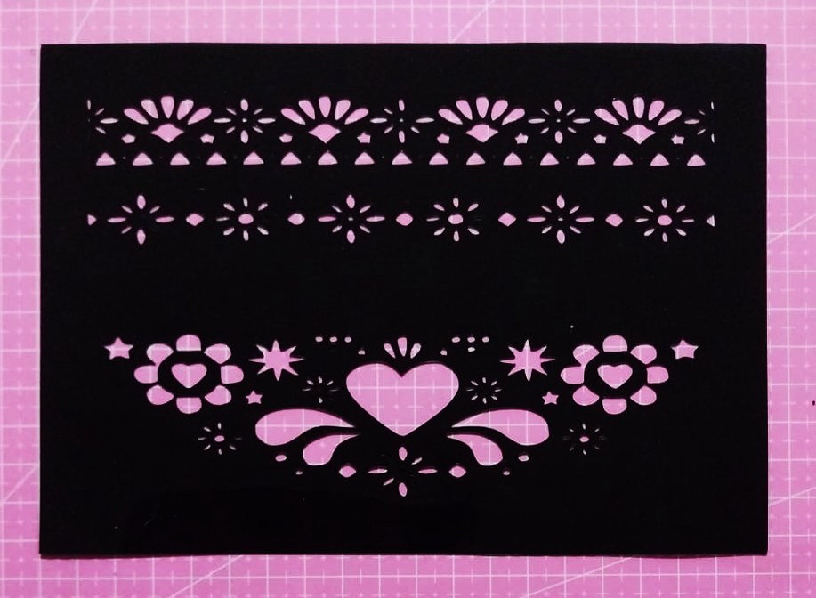 Stencil Flores 19x13 cms (S137)