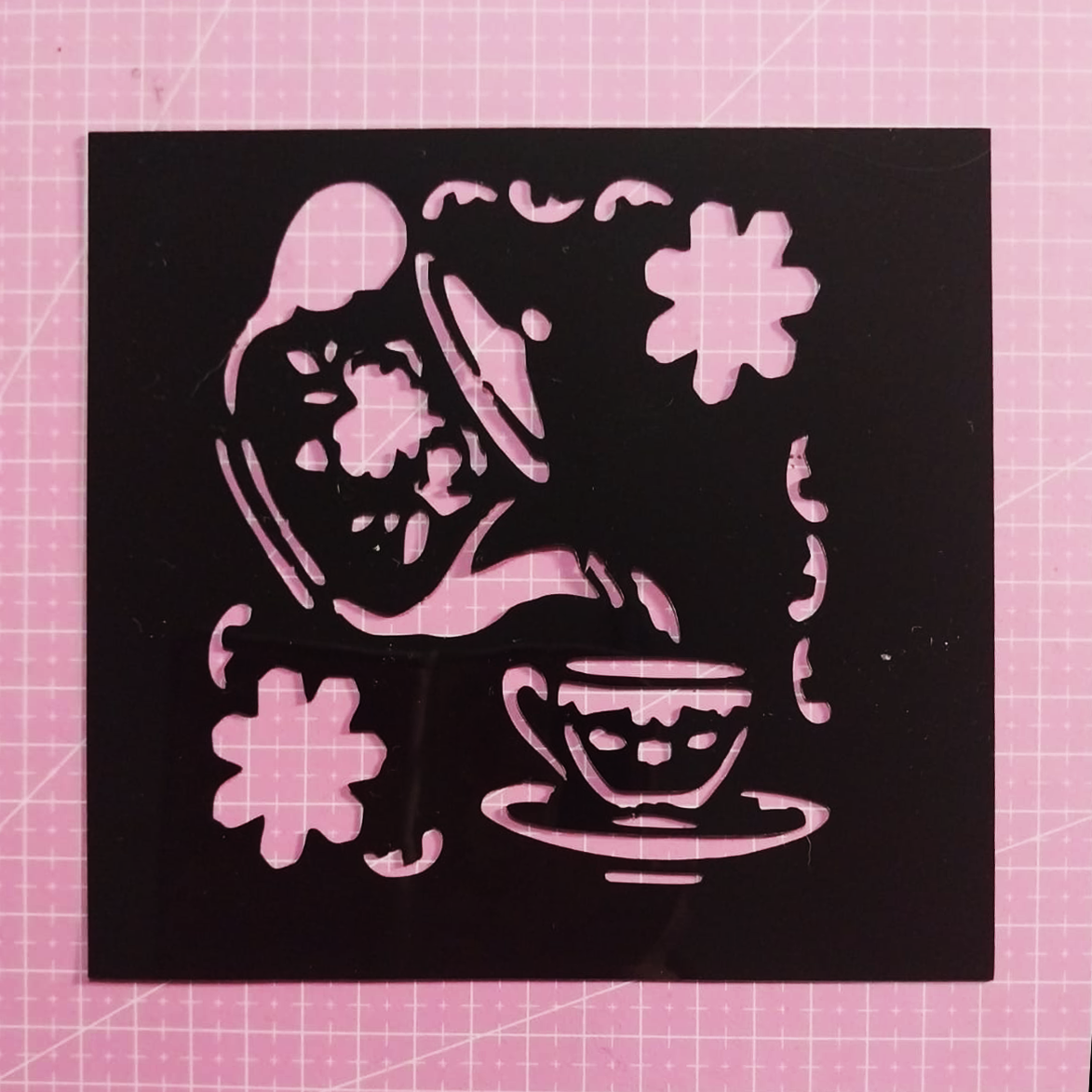 Stencil Tetera y Taza de Té 16x14 cms (S148)