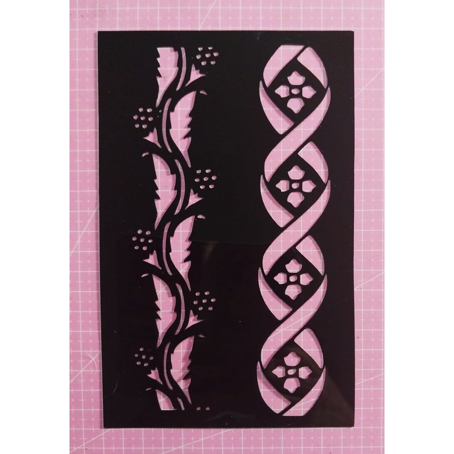 Stencil floral 12x20 cms (S174)