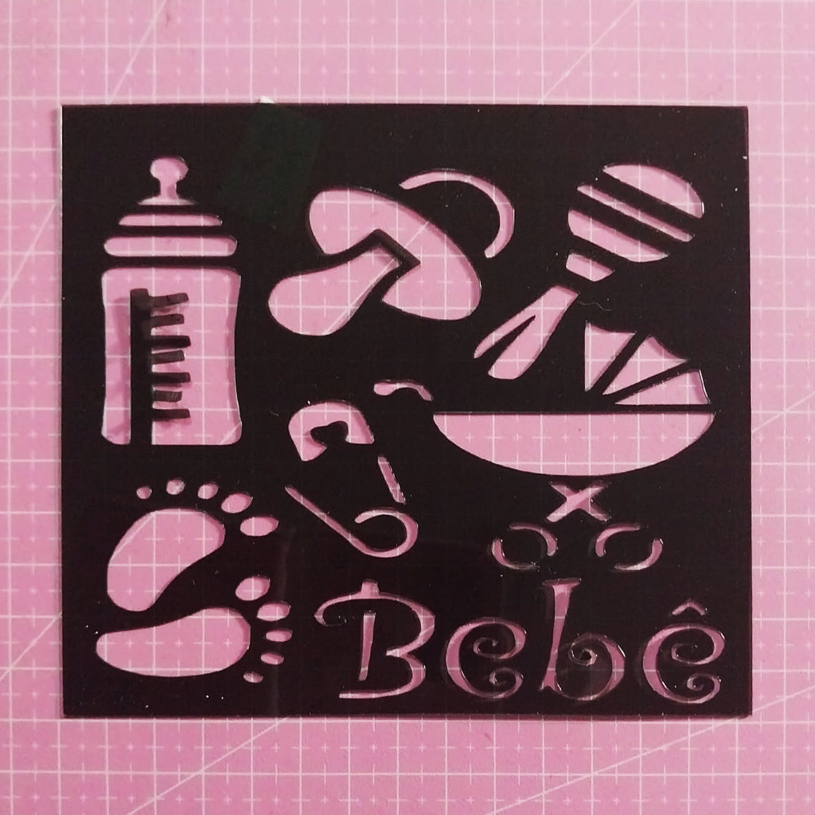 Stencil objetos infantiles 12x14 cms (S179)