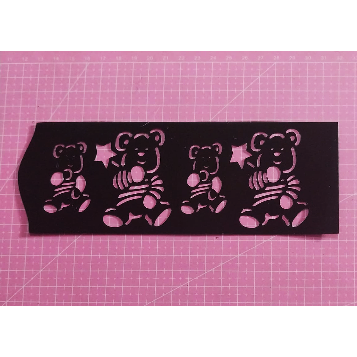 Stencil Ositos 19,5x7,5 cms (S184)
