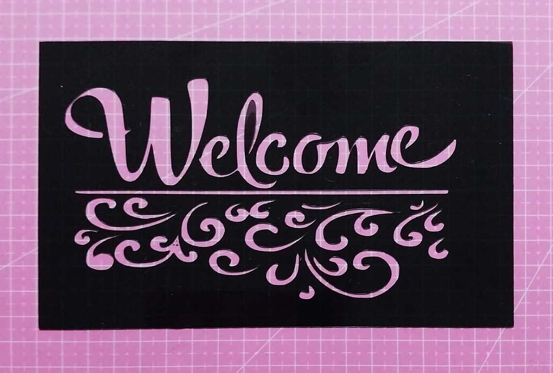 Stencil Welcome 18x12 cms (S210)