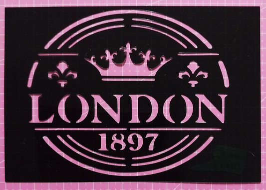 Stencil London 1897 17x11,5 cms (S215)