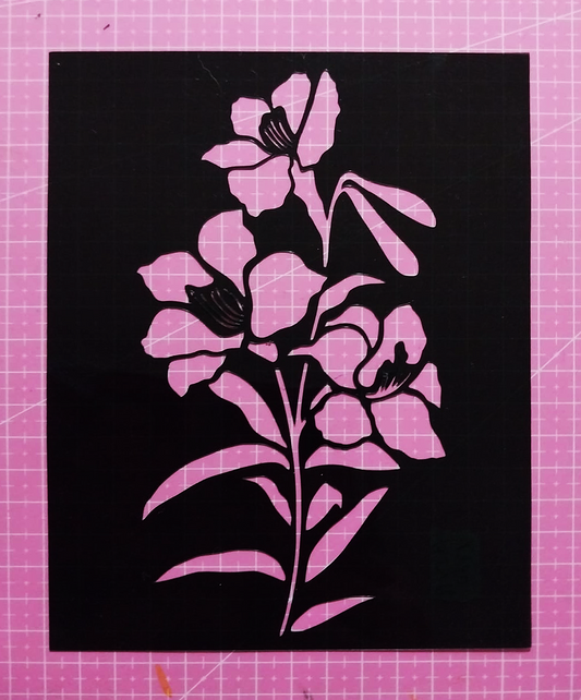 Stencil Floral 13,5x18 cms (S222)