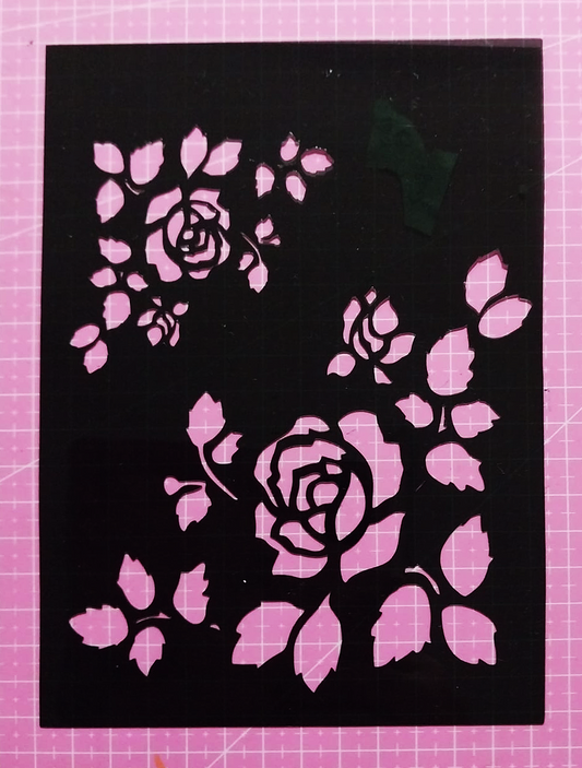 Stencil Floral 13x19 cms (S225)