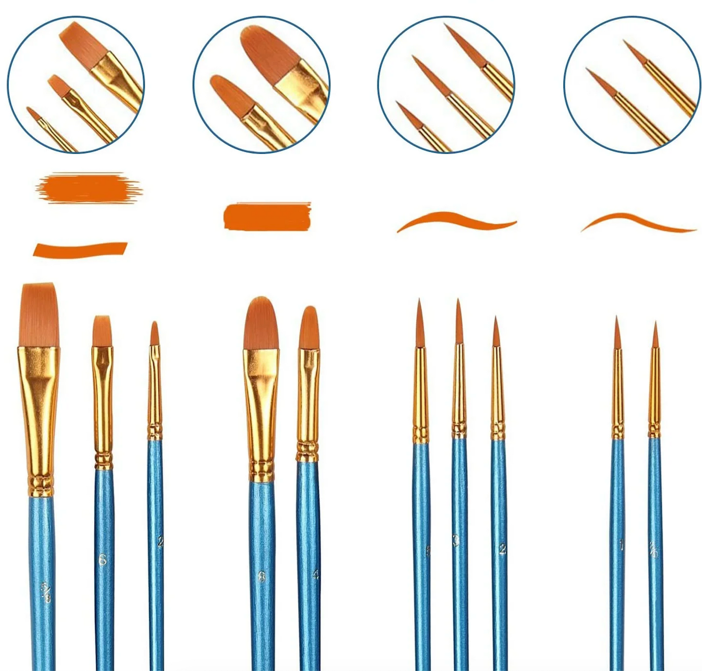 Set de 10 Pinceles Surtidos