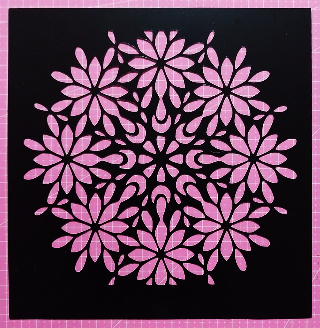 Stencil Mandala Floral 20x20 cms (S126)
