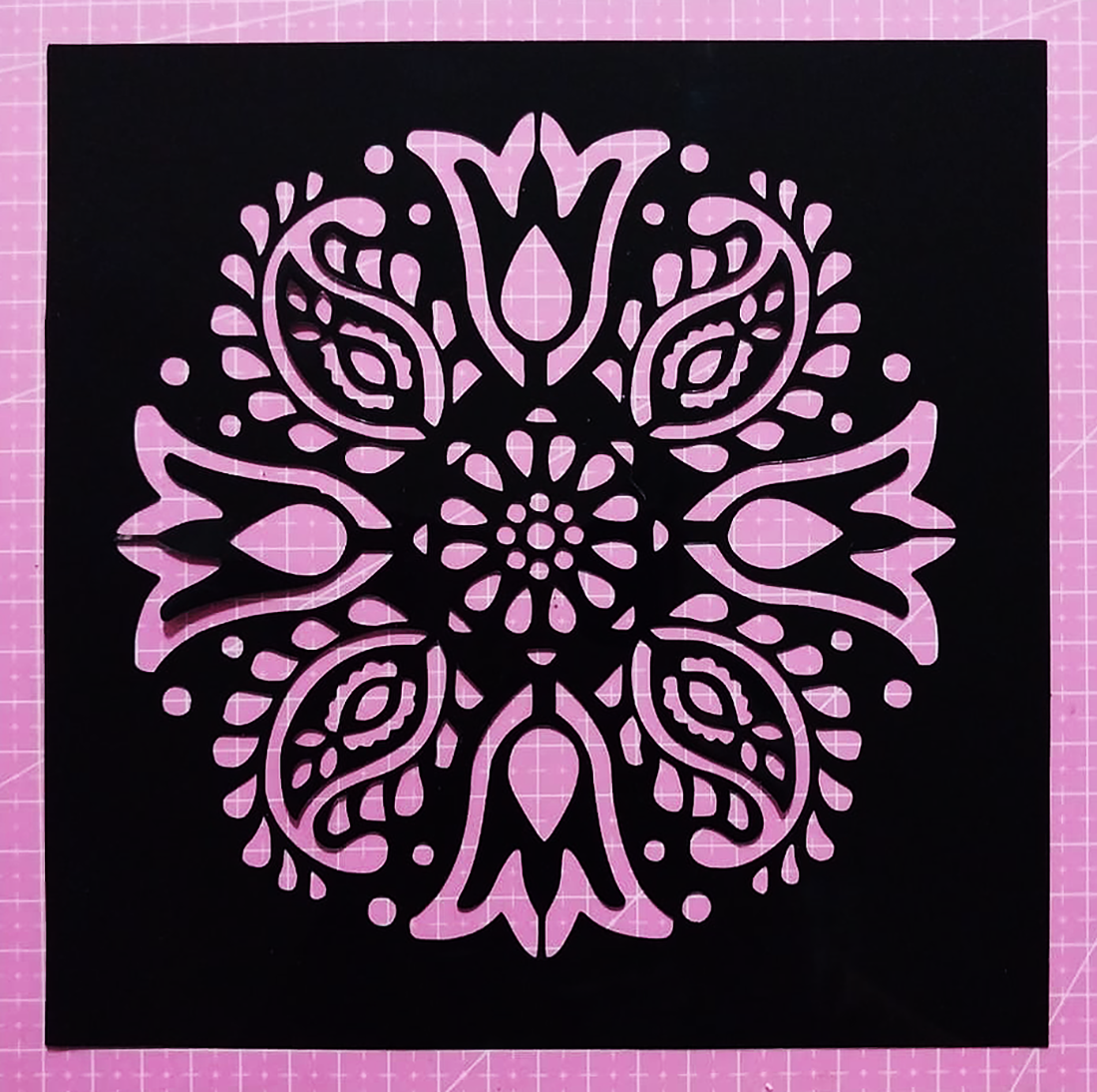 Stencil Mandala Floral 20x20 cms (S127)