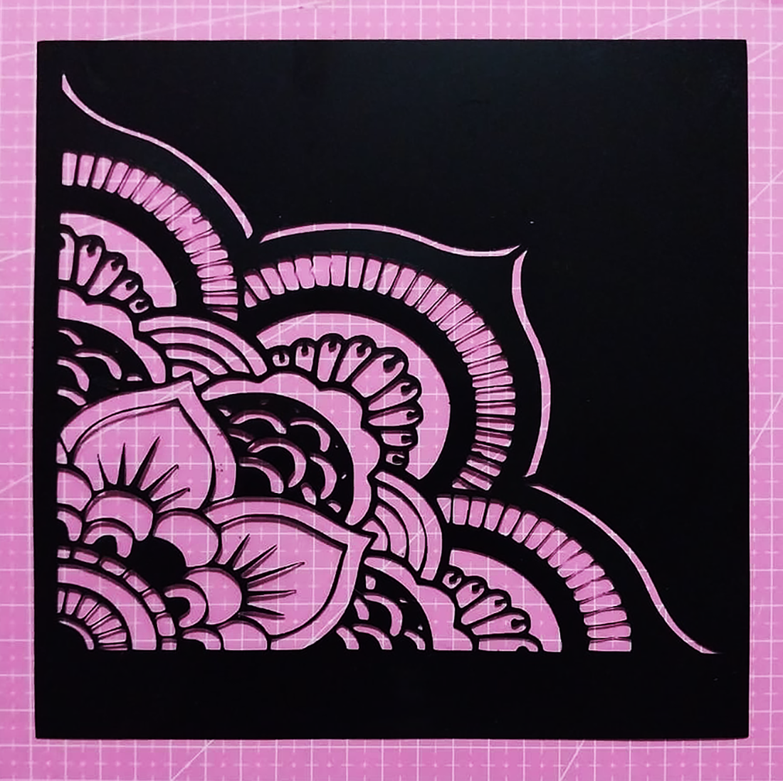 Stencil Mandala Floral 20x20 cms (S128)