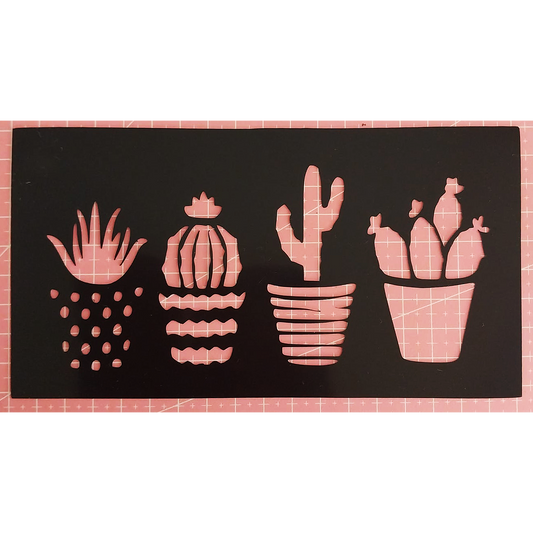 Stencil Cactus 18x9 cms (S189)